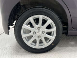 タイヤサイズは155/65R14!残り溝は7ミリ程度です!社外アルミホイール!