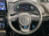 【純正革巻きステアリング】上質な革を使用することで、手にしっかり馴染みとても運転しやすいハンドルです♪