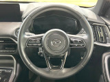 【純正革巻きステアリング】上質な革を使用することで、手にしっかり馴染みとても運転しやすいハンドルです♪