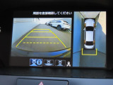 リアワイドカメラシステム!従来の視野に加えて、後方側方を約180&deg;まで見えるワイドビューと、後方を真上から見たような視野で駐車時などに便利なトップダウンビューの3つの視野があります!