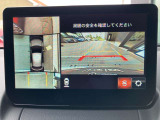 360度ビューモニターです。前後左右の安全を確認できます。