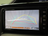 バックでの車庫入れはハンドルと連動したガイドラインが出る「バックガイドモニター」がサポートいたします。