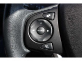 ハンドル左部分でオーディオ操作が可能。そのため、運転中でも目線をずらさずに安全運転♪スマートフォンを接続してハンズフリー通話も可能です。