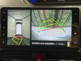 【パノラマモニター】専用のカメラにより、上から見下ろしたような視点で360度クルマの周囲を確認することができます☆縦列駐車や幅寄せ時に活躍してくれます♪