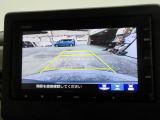 バックカメラの画像です。ガイドラインがスムースな車庫入れをサポートいたします。車庫入れの安心感がアップしますね。