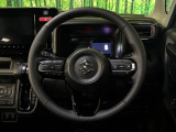 【純正革巻きステアリング】上質な革を使用することで、手にしっかり馴染みとても運転しやすいハンドルです♪