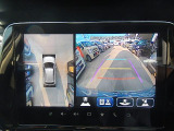 【全方位モニター】リバースに入れた際、車両全体を見渡している映像に切り替わります。また、見通しが悪い場所で便利な前方ワイド映像やすれ違いに便利な助手席側ワイド映像など切り替えが出来ますよ♪
