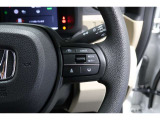 Hondaセンシングの機能のひとつ、アダプティブクルーズコントロール付!アクセルから足を離しても設定したスピードと前車との車間を保ち走行してくれます!車線維持もアシスト☆高速道路で疲労軽減ですね☆