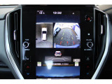 リバースギアに入れると全方位カメラとバックカメラ!さらに下には後退時ブレーキアシスト付きのリア障害物センサー画像が表示されます!これなら車庫入れも安心ですね