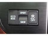 ダイナミックで力強い加速感が得られるSPORT、エアコンのきき等を抑え、低燃費な走りがしたい時はECO、雪道での発進時にはSNOW。シーンに合わせてドライブモードの切替えが出来ます。