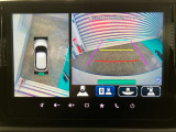 【全方位モニター】 4つのカメラで映像を映し出します。発進時、後退時も周囲の安全を確認し、サポートします^^