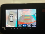 【全方位モニター】 4つのカメラで映像を映し出します。発進時、後退時も周囲の安全を確認し、サポートします^^