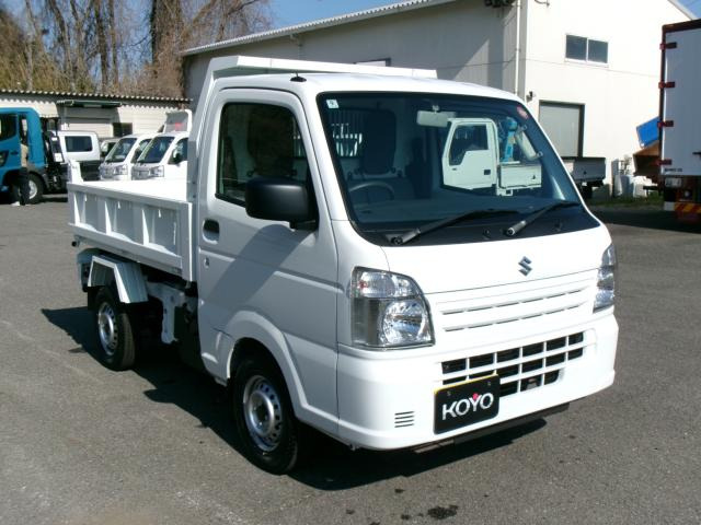 キャリイ 頑丈ダンプ 4WD 三方開/5MT/電動油圧式/新明和/フロアマット/オートライト/...