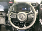 【純正革巻きステアリング】上質な革を使用することで、手にしっかり馴染みとても運転しやすいハンドルです♪