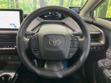 【純正革巻きステアリング】上質な革を使用することで、手にしっかり馴染みとても運転しやすいハンドルです♪