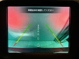 ガイドライン付きバックカメラです、車庫入れもばっちりですね!
