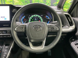 【純正革巻きステアリング】上質な革を使用することで、手にしっかり馴染みとても運転しやすいハンドルです♪