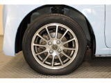 社外14インチアルミホイール+155/65R14タイヤ。