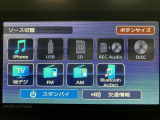 テレビ、ラジオ、Bluetoothなどドライブがより楽しくなる機能が装備!