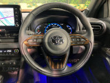 【純正革巻きステアリング】上質な革を使用することで、手にしっかり馴染みとても運転しやすいハンドルです♪