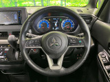 【純正革巻きステアリング】上質な革を使用することで、手にしっかり馴染みとても運転しやすいハンドルです♪