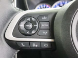 ステアリングスイッチ付き。前方から目を離すことなく操作することが可能です。
