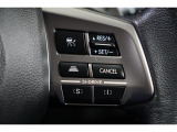 アイサイトの運転支援機能、クルーズコントロールのボタンです。前の車についていく機能や、一定の速さで走行する機能があります。