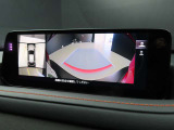 上空から俯瞰した映像で周囲の状況を確認出来る360&deg;ビューモニターです。これで狭い駐車場でも安心ですね。また、隠れたお子様やいつの間にか置かれたカートも確認出来ますね。