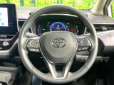 【純正革巻きステアリング】上質な革を使用することで、手にしっかり馴染みとても運転しやすいハンドルです♪