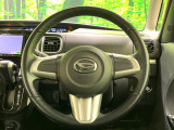 【純正革巻きステアリング】上質な革を使用することで、手にしっかり馴染みとても運転しやすいハンドルです♪