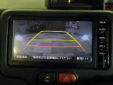バックカメラの画像です。ガイドラインがスムースな車庫入れをサポートいたします。車庫入れの安心感がアップしますね。
