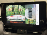 【パノラミックビューモニター】専用のカメラにより、上から見下ろしたような視点で360度クルマの周囲を確認することができます☆死角部分も確認しやすく、狭い場所での切り返しや駐車もスムーズに行えます。