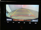 安心のバックモニター!ガイドがあって夜間でもよく見えます!