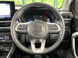【純正革巻きステアリング】上質な革を使用することで、手にしっかり馴染みとても運転しやすいハンドルです♪