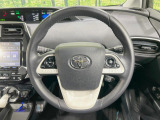 【純正革巻きステアリング】上質な革を使用することで、手にしっかり馴染みとても運転しやすいハンドルです♪