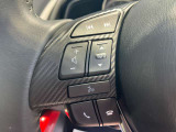 オーディオの音量やチャンネル操作ができるスイッチが、ハンドルに付いています。運転中でも、操作が行えて非常に安全・便利です!