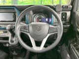 【純正革巻きステアリング】上質な革を使用することで、手にしっかり馴染みとても運転しやすいハンドルです♪