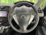 【純正革巻きステアリング】上質な革を使用することで、手にしっかり馴染みとても運転しやすいハンドルです♪