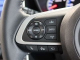 ステアリングスイッチ付き。前方から目を離すことなく操作することが可能です。
