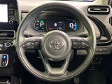 【純正革巻きステアリング】上質な革を使用することで、手にしっかり馴染みとても運転しやすいハンドルです♪