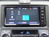 オーディオソースはご覧の通りです。Bluetoothを搭載しています。スマホと連動させると音楽等楽しむことが出来ます。