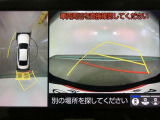【パノラミックビューモニター】クルマの前後左右に搭載したカメラから取り込んだ画像を合成し、車両を上から見たような画像をディスプレイに表示します。