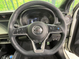 【純正革巻きステアリング】上質な革を使用することで、手にしっかり馴染みとても運転しやすいハンドルです♪