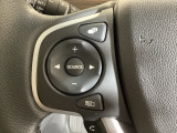 ハンドルにオーディオの操作スイッチが装備されています。視線を前方から外さずハンドルから手を離さずに操作できるのでとっても安全ですね。