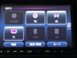 フルセグテレビ搭載。DVD・CD再生にも対応しています。