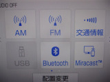 AM、FMラジオ、交通情報、USB、Bluetooth装備しています♪