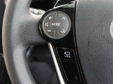 ステアリングスイッチ付き。前方から目を離すことなく操作することが可能です。