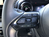 【ステアリングスイッチ】左です。ステアリングから手を離さず、運転に集中したまま手元でマルチインフォメーションディスプレイの操作等ができます。