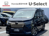 プレミアムスパークルブラックパール【NH812P】のステップワゴンスパーダです。Gathersメモリーナビ、フロントドライブレコーダー、天吊モニター等がついています。