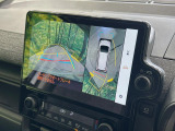 【パノラミックビューモニター】専用のカメラにより、上から見下ろしたような視点で360度クルマの周囲を確認することができます☆死角部分も確認しやすく、狭い場所での切り返しや駐車もスムーズに行えます。